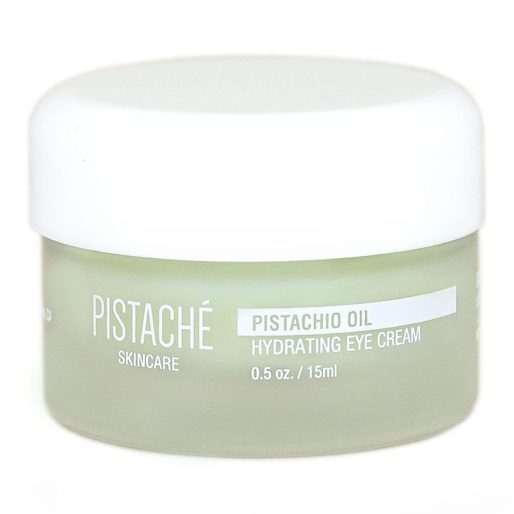 Pistaché Skincare Pistachio Oil Eye Cream + Hydrates and Brightens + Vitamin E + Antioxidant Protection + Reduces Dark Circles and Smoothes, 0.5