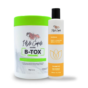 I Belli Capelli Ravenna Kit B-tox Organic 1/35.02  + Anti-residue Shampoo Deep Cleansing 300/10.1 .