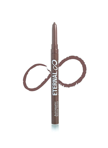 Eternal Automatic Water Resistant Eyebrow Liner with Shaping Comb – Long Lasting, Professional and High Precision Brow Definer with No Sharpening, Retractable Twist Up Mechanism (Deep Brown)