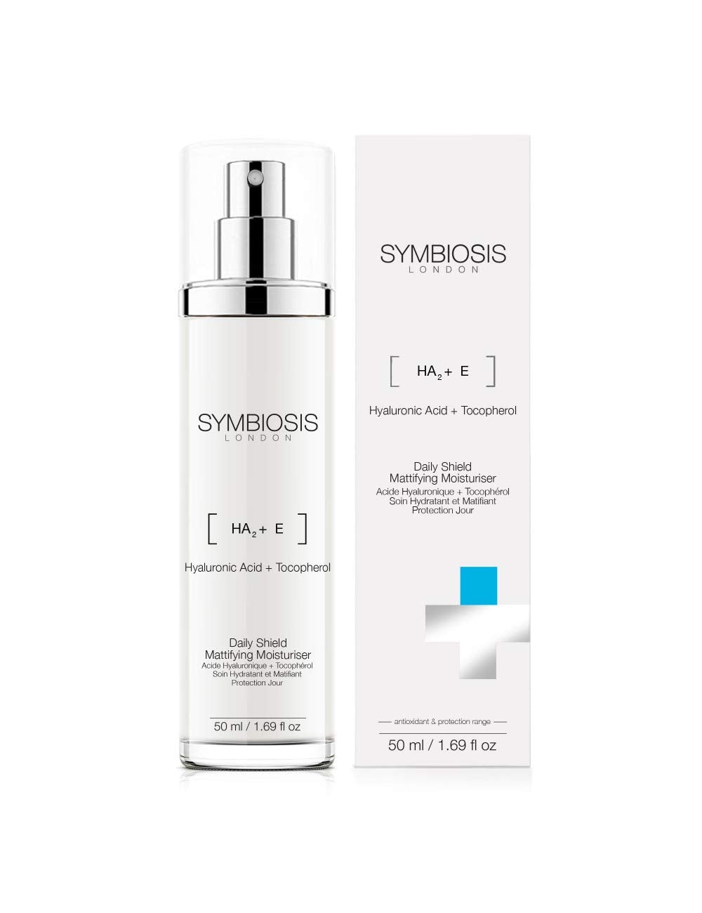 SYMBIOSIS LONDON | [Hyaluronic Acid + Tocopherol - Daily Shield Mattifying Moisturiser | 1x50