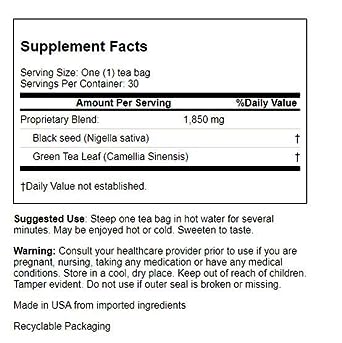 Bio Nutrition Black Seed Tea with Green Tea 30 Bag(S)