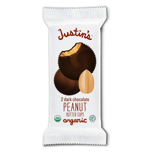 Justin's Dark Chocolate Peanut Butter Cups , 1.4 Ounce (Pack of 12)