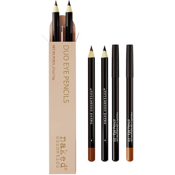 Black Eyeliner Pencil and Brown Eyeliner Pencil Makeup Set - Smooth Glide and Long Lasting Eye Liners - Smudgeproof and Waterproof Eyeliner - Precise and Fade-Proof Eyeliners Set of Two