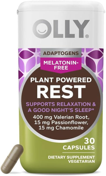 OLLY Sleep Aid Adaptogen, Valerian Root, Chamomile, Melatonin-Free, Sl