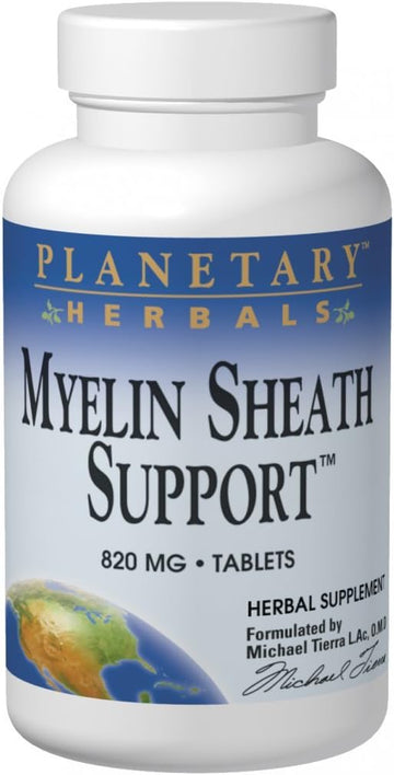 Planetary Herbals Myelin Sheath Support 820 mg, Herbal-Nutrient Nervou
