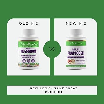 Paradise Herbs Imperial Mushroom Supplement, Total Immune Support, Pro
