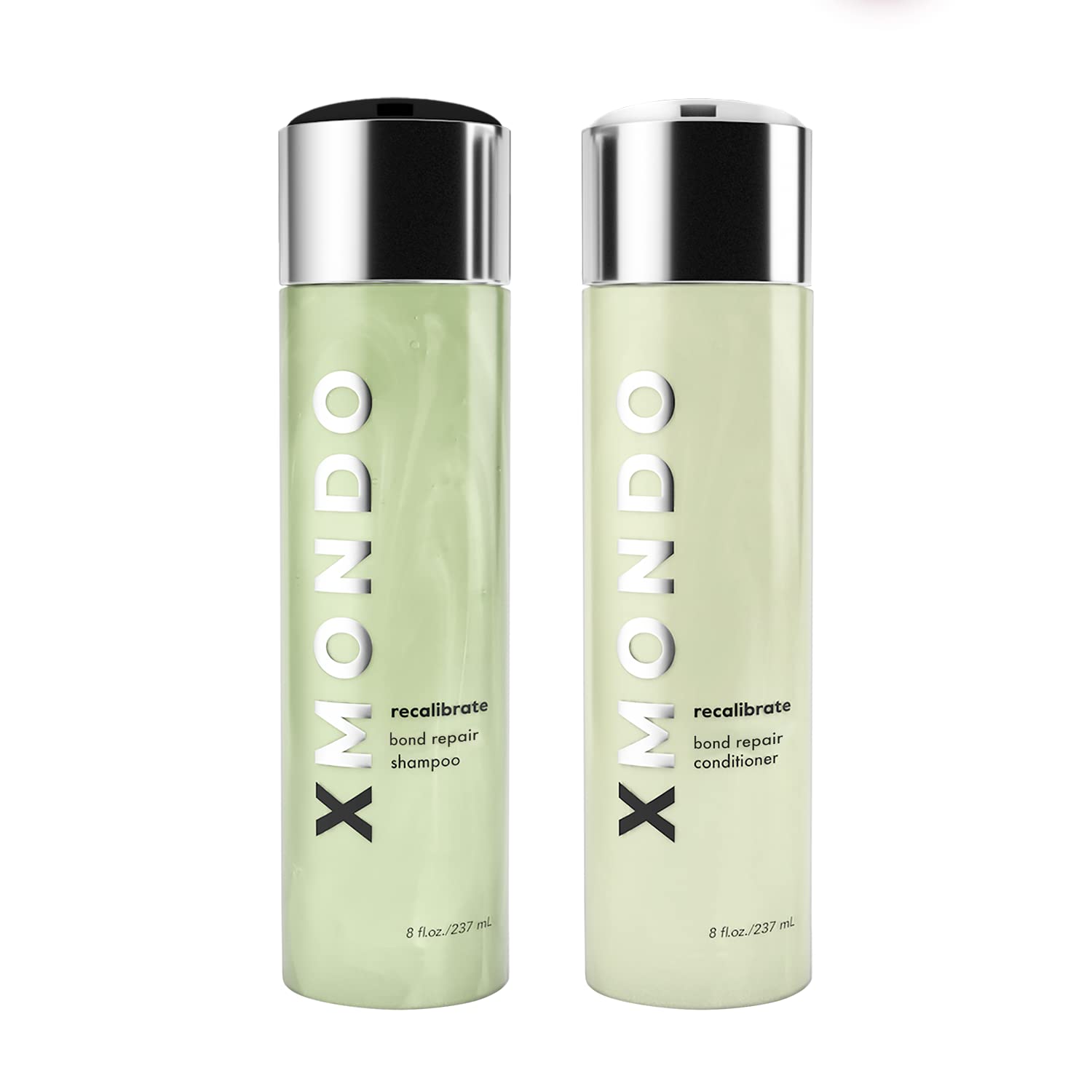 XMONDO Hair Recalibrate Bond Repair Shampoo & Conditioner Bundle - Vegan Formula with Maracuja Oil, Hyaluronic Acid, & Bond Building Technology to Restore & Reseal Dry Damaged Hair, 8  , 2pc Set