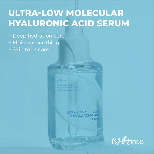 ISNTREE Ultra-low Molecular Hyaluronic acid Serum 50 1.69 .. | Quick absorbing Hyaluronic acid serum | Deeply hydrates and smoothens the skin