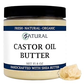 Castor Body Butter-Castor Oil-Raw Shea Butter-Moisturizing-Skin-Hair-Body