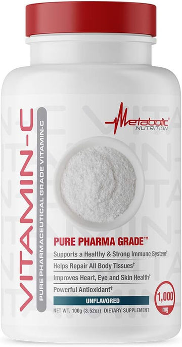Metabolic Nutrition Vitamin C, 1000mg, Pure Pharma Grade, High Absorpt