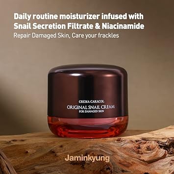 Jaminkyung Korea Orginal Snail Repair Cream 1.69 ?90% Snail Mucin Extract Moisturizing Soothing Repairing Barrier Enhancement Sensitive Skin Dry Skin Korean Skincare