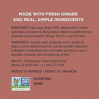 The Ginger People Spicy Apple Gin Gins Ginger Chews, 3 Oz (P