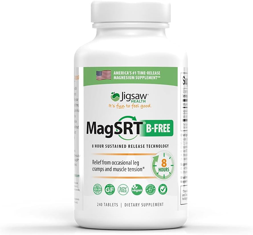 Jigsaw Health MAG SRT Magnesium Supplement (Mag SRT B-Free, 240 Count)