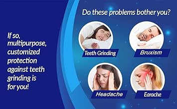 Custom-Fit Mouth Guard for Grinding Teeth, Comfortable and Effective Mouth Guard for Clenching Teeth at Night, Mouth Guard for Bruxism and Teeth Clenching pacl of 6
