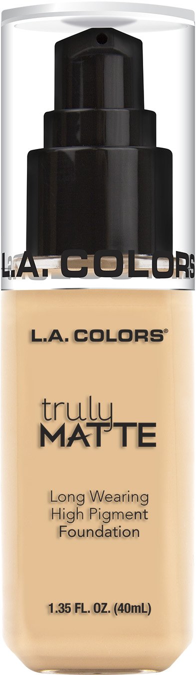 L.A. COLORS Truly Matte Foundation, Porcelain, 1.35 .