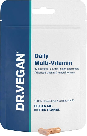 Dr.Vegan Daily Multi-Vitamin | Energy, Hair, Skin, Nails, Mental Perfo70 Grams