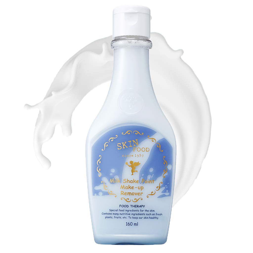 Skinfood Milk Point Make-Up Remover 160 (5.41 ..) - Two Layered Gentle Deep Makeup Cleanser (Emulsion + Water), Rich Moisturizing And Soft Smooth Feeling For Sensitive Eyes And Lips