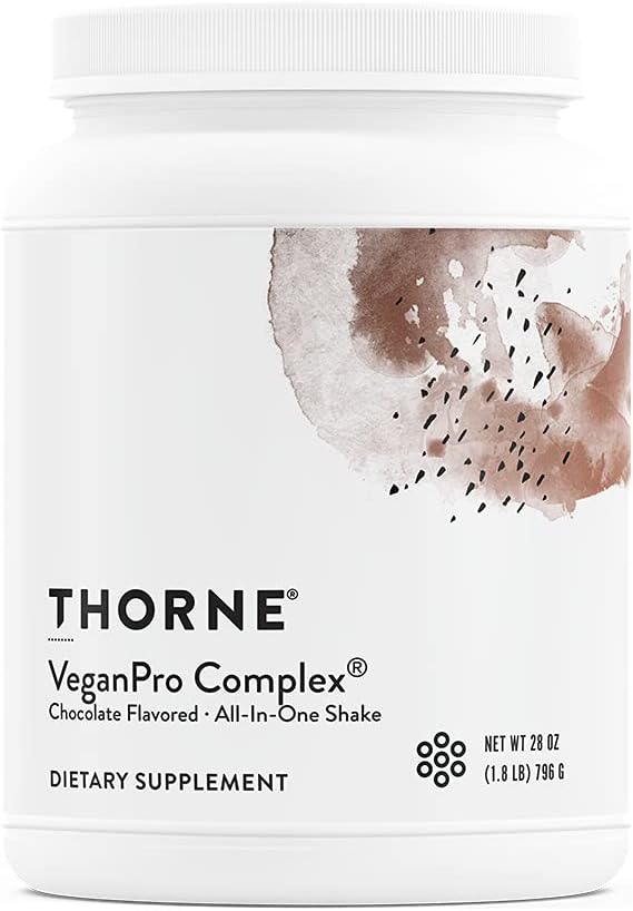 Thorne VeganPro Complex - All-in-One Vegan Protein Powder with Vitamins, Omega-3?s, B12, and Amino Acids - Foundational, Immune and Sports Performance Support - Chocolate avor - 28