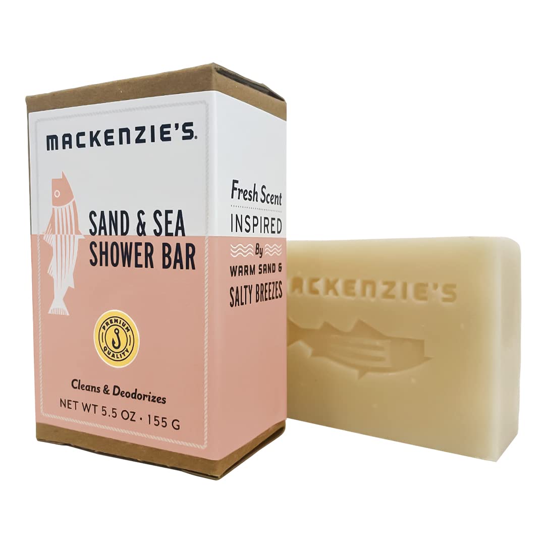 MacKenzie's Sand & Sea Soap Bar 5.5  - Gifts for Fisherman, Cooks & Gardeners, Beach Life, Ocean Lovers, Moisturizing Hand & Body Lotion
