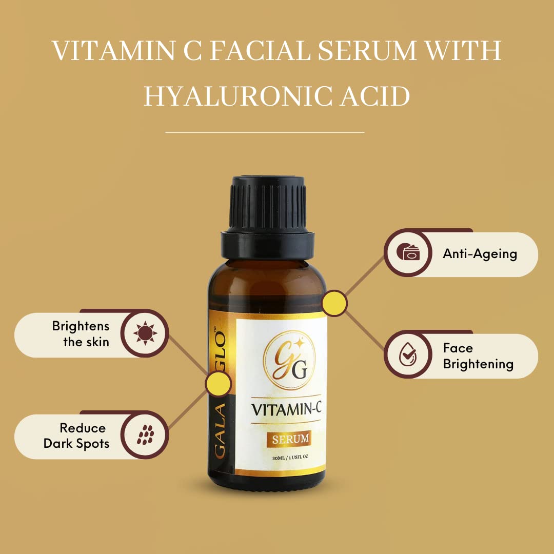 Esupli.com GalaGlo Vitamin C Facial Serum with Hyaluronic Acid- Vitamin