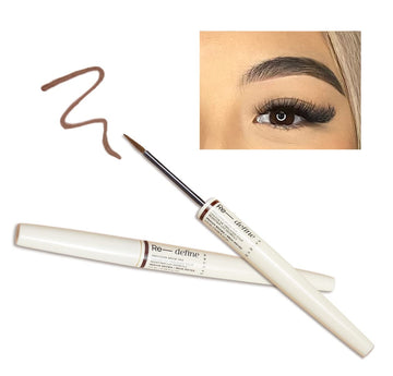 HALEYS Re-define Precision Brow Pen (Medium Brown), 2-in-1 brow for Definition and Hold, Liquid Brow Pencil, 16 Hours Long Lasting, Longwear, Stand up to Water, Sweat and Humidity, Highly Pigmented, Matte Finish, Cruelty-Free, Vegan, Sustainable