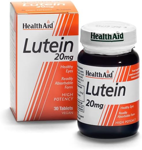 HealthAid Lutein 20mg - Carotenoid - 30 Vegan Tablets 803165

