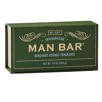 San Francisco Soap Company Bergamot and Cognac Fragrance Man Bar - Invigorating - No Harmful Chemicals - Good for All Skin Types - Made in the USA