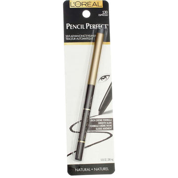 L'Oréal Paris Pencil Perfect Self-Advancing Eyeliner, 130 Espresso (Pack of 2)