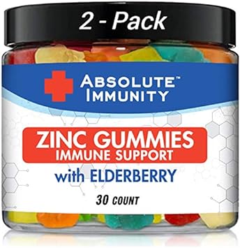Absolute Immunity- ZINC and Elderberry Gummies - Immune System Health 