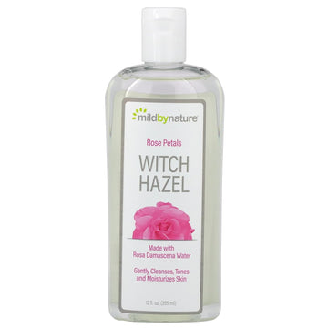 Witch Hazel, Rose Petals, Alcohol-Free, 12   (355 ), Mild By Nature