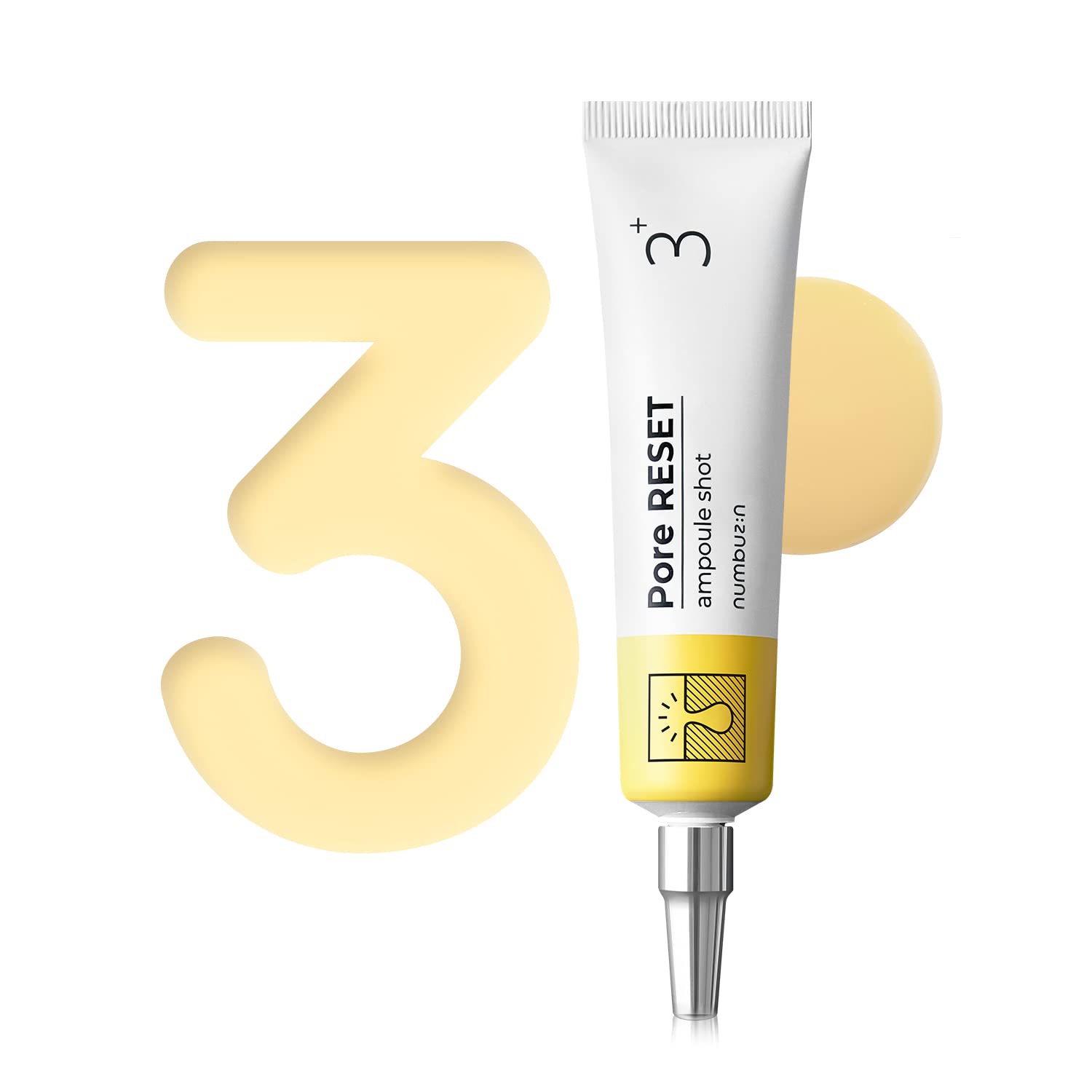 Numbuzin No.3 Pore Reset Ampoule Shot | Retinol, Silybin, Niacinamide, Adenosine, Saggy Pores, Excess Sebum | Korean Skin Care For Face, 0.25