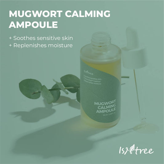 ISNTREE Mugwort calming Ampoule 50 1.69 . | Soothes sensitive skin | Replenishes moisture