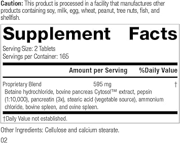 Standard Process Zypan - Digestive Health Support Supplement - HCI Sup6.4 Ounces