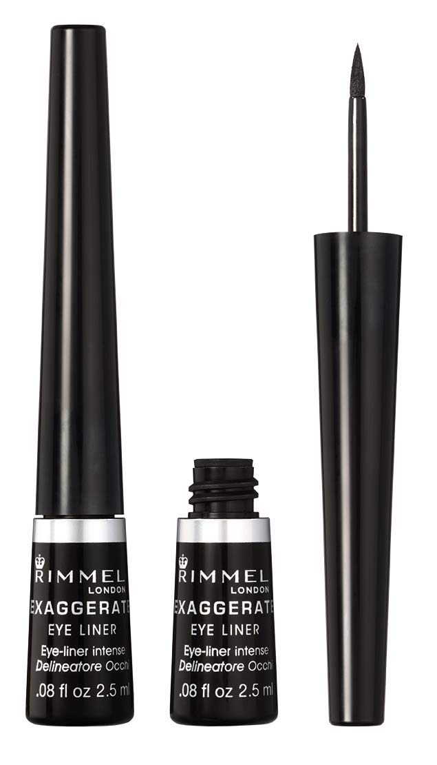Rimmel Exaggerate Felt Tip Eye Liner, Black, 0.08  , Pencil