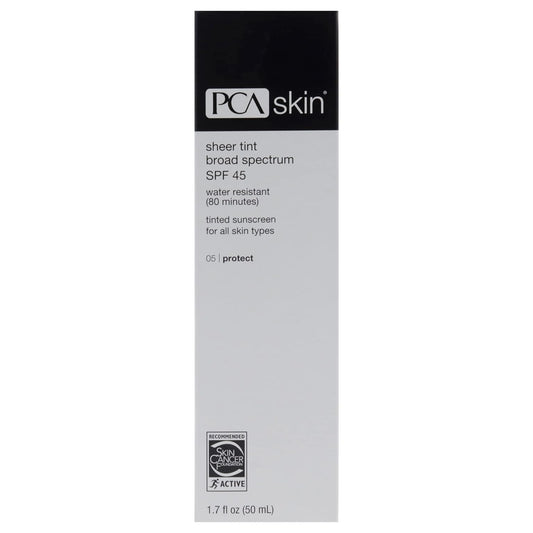 PCA SKIN Sheer Tint Broad Spectrum SPF 45 - Universally-Tinted Water-Resistant Hydrating Sunscreen for Use Alone or Under Foundation & Makeup (1.7  )