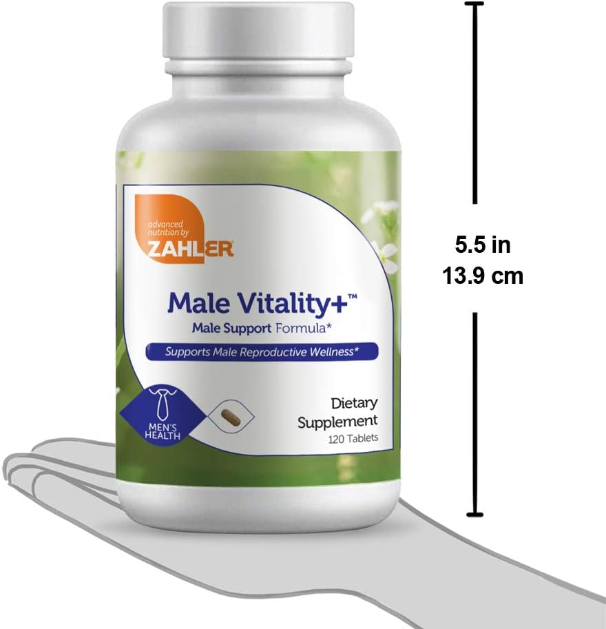  Zahler Male Vitality+, Male Fertility Supplements, Male For
