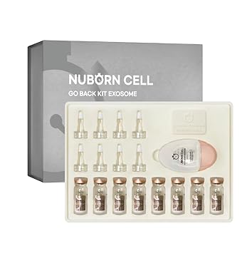 BLANC DUBU NUBORN CELL Go Back Kit Exosome | Advanced Moisturizing Stem Cell Serum Ampoule for Dry Skin | Intense Hydration with Collagen Peptides | Made in Korea, 8ea x 0.3g | 60