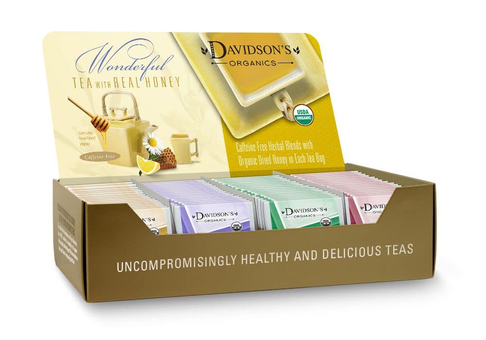 Davidson's Organics, Assorted Honey Tea, 100-count Individually Wrapped Tea Bags