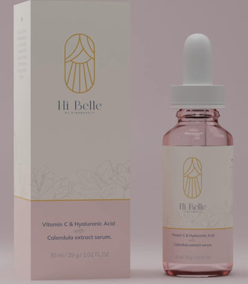 HI BELLE Vitamin C Serum 10%, Hyaluronic Acid 2%, Calendula extract, with their wonderful effects, 1   (Pack of 1)