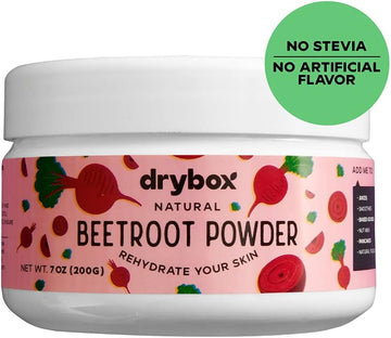 drybox Beetroot Powder, Pure Non-GMO Beets Superfood, Nitric Oxide Booster, 7 Ounces (200 Gram)