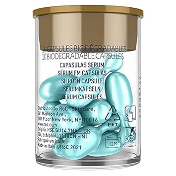 RoC - Multi Correxion Hydrate + Plump Serum Capsules - Maximum Plumping Power - Boost Skin’s Hydration Level - with Hyaluronic Acid - 10 CT