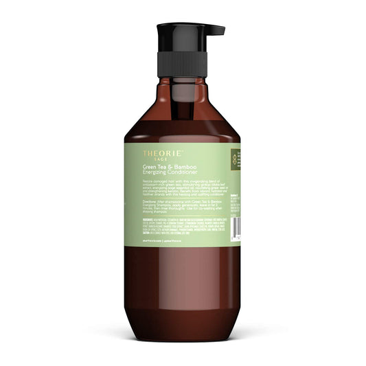 Theorie Green Tea and Bamboo - Energizing Conditioner - Irresistible Scent of Green Tea, Jasmine, Amber & Cypress - For Damaged & Dull Hair - Color & Keratin Safe - 800mL