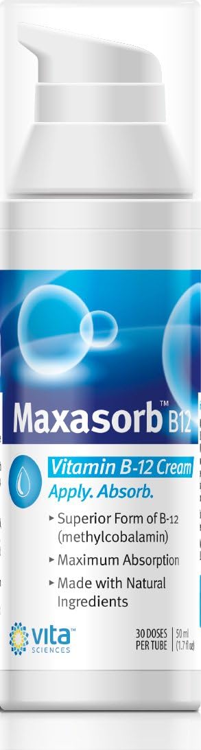 Vitamin B12 Cream Methyl B-12, Methylcobalamin B12 1000 mcg Energy, Health & Vibrant Skin, Powerful Topical B12 Skin Cre