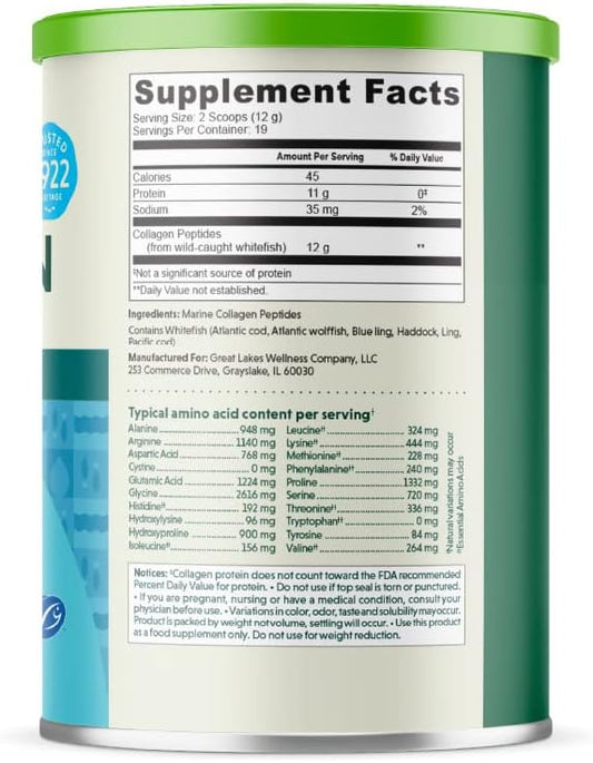 Great Lakes Wellness Marine Collagen Peptides - Unflavored -