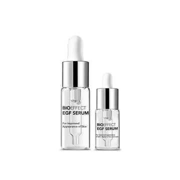 BIOEFFECT EGF Serum Treatment Duo with Hyaluronic Acid, Enhance Skin with Moisturizing, Firming, Wrinkle-Fighting Treatment for Face And Neck, Day And Night, Best Derma Roller Facial Serum