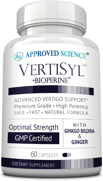 Approved Science Vertisyl – Vertigo, Dizziness & Nausea Support, 60 Capsules
