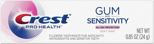 Crest Pro Health Gum and Sensitivity Toothpaste for Sensitive Teeth, Soft Mint, Travel Size 0.85  (24g)- Pack of 2