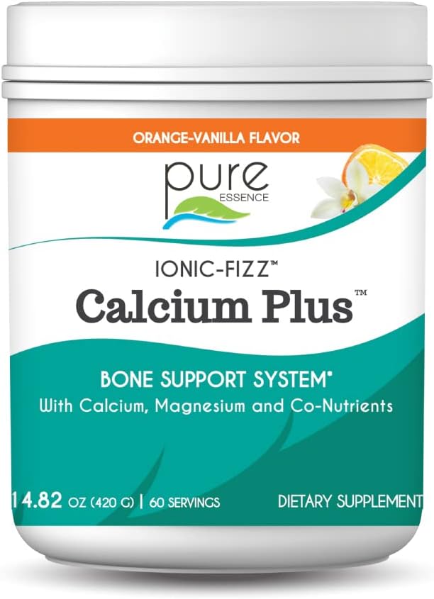 Ionic Fizz Calcium Plus by Pure Essence - Perfect Calcium/Magnesium Ratio with Vitamin A, B, C, D and Potassium Strong B