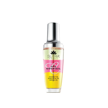 SUTRA Professional Hair Cocktail - Conditioning Hair Serum for Damaged Hair, Leave-In Treatment, Coconut, Rose Petal, and Marula Oil, 2.20