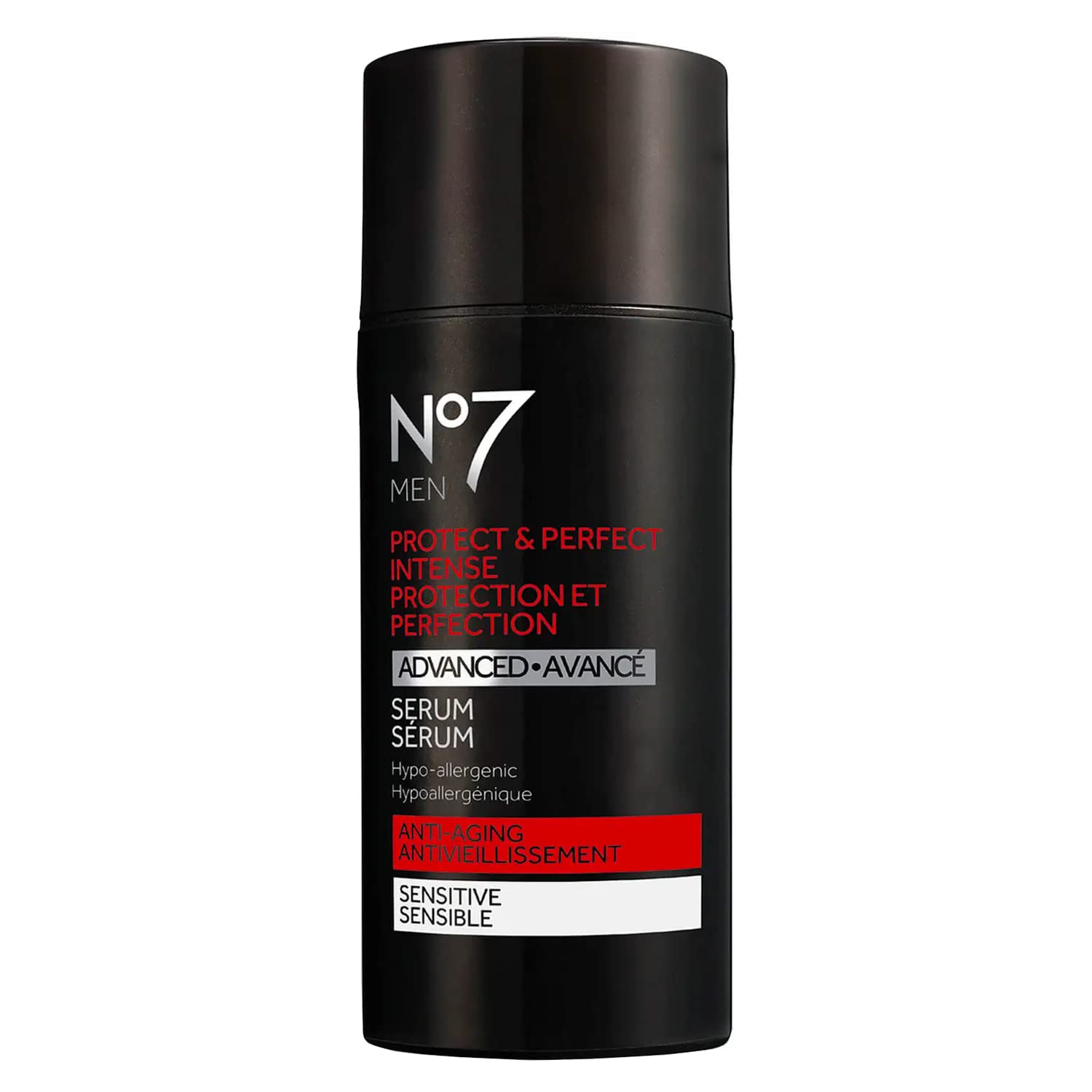 No7 Men Protect & Perfect Intense Advanced Serum - Anti Aging Face Serum for Men - Contains Retinol to Treat Fine Lines & Wrinkles - Skin Firming + Moisturizing Skin Care for Men (30 )